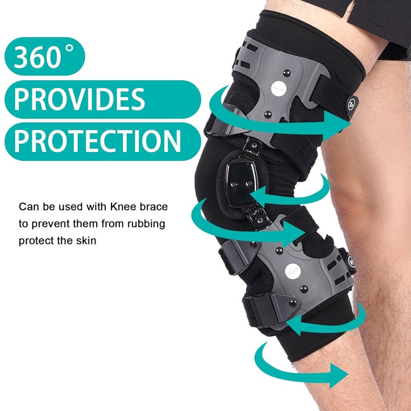 DOUKOM Knee Brace Undersleeve for Men & Women, Leg Undersleeve for Knee Brace Closed Patella Protects Skin from Abrasions and Irritations (S) - Image 3